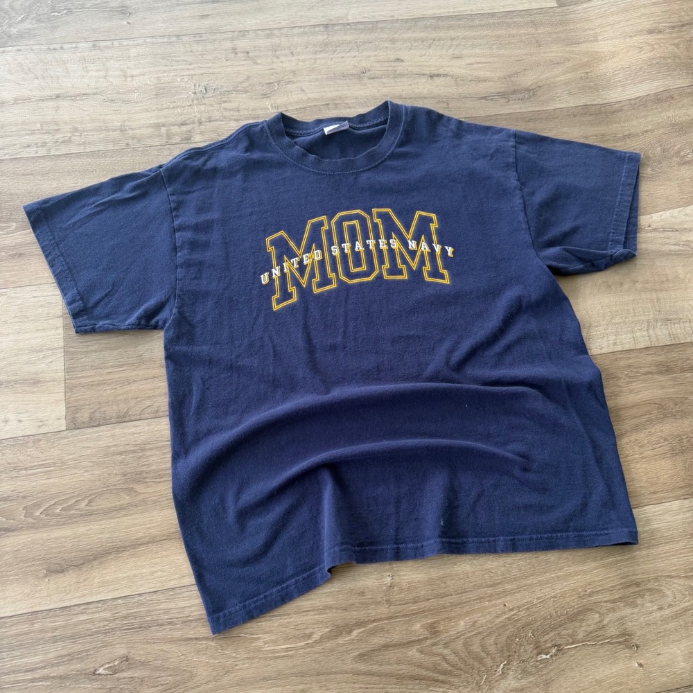 United States Navy Mom Graphic‎ T-Shirt Large Military Pride Tee